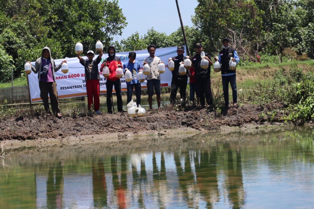 Tebar 10 Ribu Ikan di Tambak Pemberdayaan BMH